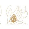 Mauro Ferretti panel mural manos en la cara 60x1x80 cm color oro