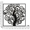 Panel mural Mauro Ferretti árbol 70x1x70 cm negro