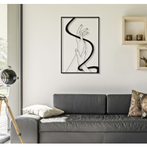 Mauro Ferretti panel mural manos 60x1x90 cm negro