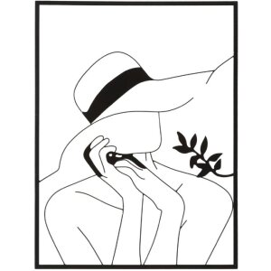 Mauro Ferretti panel mural Mujer elegante 60x1x80 cm negro
