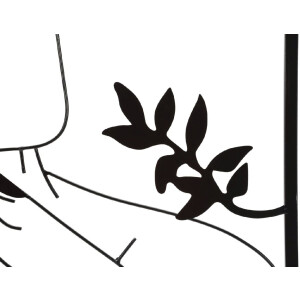 Mauro Ferretti panel mural Mujer elegante 60x1x80 cm negro