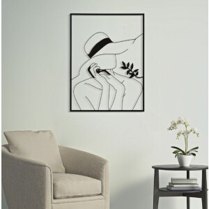 Mauro Ferretti panel mural Mujer elegante 60x1x80 cm negro