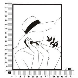 Mauro Ferretti panel mural Mujer elegante 60x1x80 cm negro