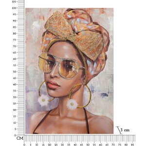 Mauro Ferretti mural Jennifer 70x3x100 cm multicolor