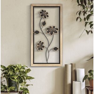 Mauro Ferretti panel mural Girish 30x2,5x60 cm marrón negro