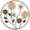 Mauro Ferretti Panel mural de rafia Ø50x3 cm marrón negro