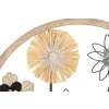Mauro Ferretti Panel mural de rafia Ø50x3 cm marrón negro