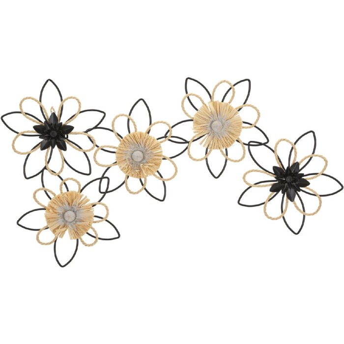 Mauro Ferretti panel mural Flow 60x4x35 cm negro natural