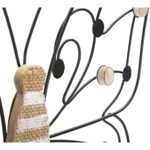 Mauro Ferretti panel de pared mariposa 39,5x1,5x33,5 cm marrón negro