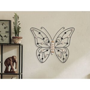 Mauro Ferretti panel de pared mariposa 39,5x1,5x33,5 cm marrón negro