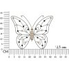Mauro Ferretti panel de pared mariposa 39,5x1,5x33,5 cm marrón negro