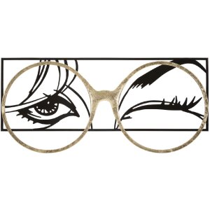 Mauro Ferretti panel de pared gafas 89,5x3,8x41,3 cm negro
