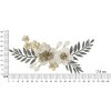 Mauro Ferretti panel de pared Greak 90.2x7.6x41.9 cm crema oro