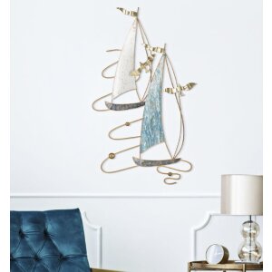 Mauro Ferretti panel mural Vela Color 51,4x4x87 cm azul blanco