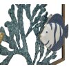 Panel mural Mauro Ferretti pez 50,2x3,8x50,2 cm azul dorado