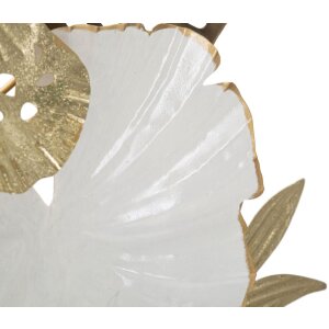 Mauro Ferretti panel mural ramo de flores 50,8x7x87 cm oro blanco