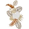 Mauro Ferretti panel mural ramo de flores 50,8x7x87 cm oro blanco