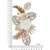 Mauro Ferretti panel mural ramo de flores 50,8x7x87 cm oro blanco
