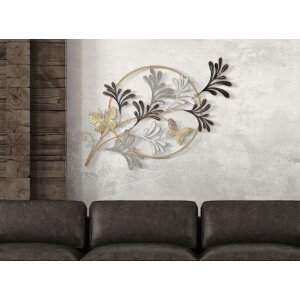 Mauro Ferretti decoración mural Lixy 50,2x5,1x92 cm negro blanco dorado
