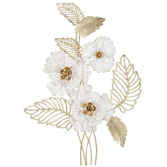 Mauro Ferretti panel mural Whity 54x6,4x73,7 cm blanco dorado