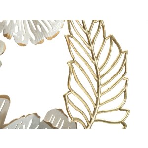 Mauro Ferretti panel mural Whity 54x6,4x73,7 cm blanco dorado