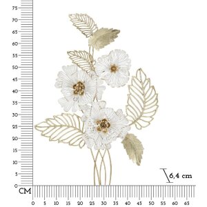 Mauro Ferretti panel mural Whity 54x6,4x73,7 cm blanco dorado