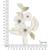 Mauro Ferretti panel mural Whity 54x6,4x73,7 cm blanco dorado