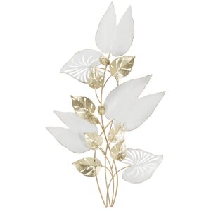 Panel mural Mauro Ferretti Foso 52,7x5,7x90,8 cm blanco dorado