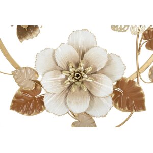Decoración mural Mauro Ferretti Rouns 58,4x5,1x63,5 cm beige dorado