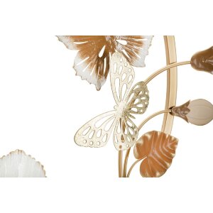 Decoración mural Mauro Ferretti Rouns 58,4x5,1x63,5 cm beige dorado