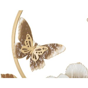 Decoración mural Mauro Ferretti Rouns 58,4x5,1x63,5 cm beige dorado