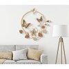 Decoración mural Mauro Ferretti Rouns 58,4x5,1x63,5 cm beige dorado