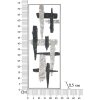 Mauro Ferretti panel mural New Art 28,6x2,5x74,3 cm gris