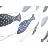 Mauro Ferretti panel mural Pesci 96,5x1,5x61 cm azul