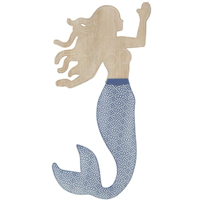 Mauro Ferretti panel mural Sirena 30,5x2x60 cm azul natural