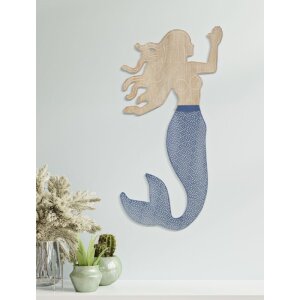 Mauro Ferretti panel mural Sirena 30,5x2x60 cm azul natural