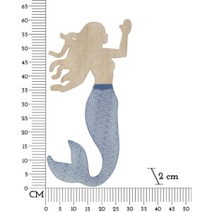 Mauro Ferretti panel mural Sirena 30,5x2x60 cm azul natural