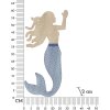 Mauro Ferretti panel mural Sirena 30,5x2x60 cm azul natural