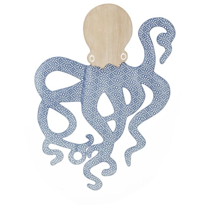 Mauro Ferretti panel mural pulpo 41x1,5x57 cm azul natural