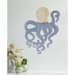 Mauro Ferretti panel mural pulpo 41x1,5x57 cm azul natural