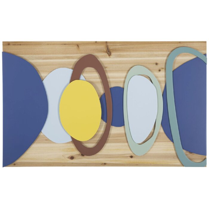 Panel mural Mauro Ferretti color madera 80x2,5x50 cm multicolor