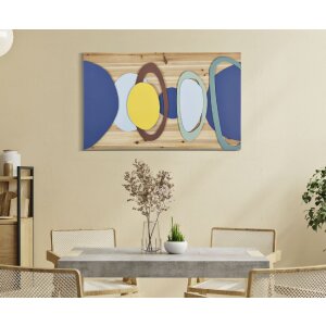Panel mural Mauro Ferretti color madera 80x2,5x50 cm multicolor