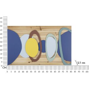 Panel mural Mauro Ferretti color madera 80x2,5x50 cm multicolor