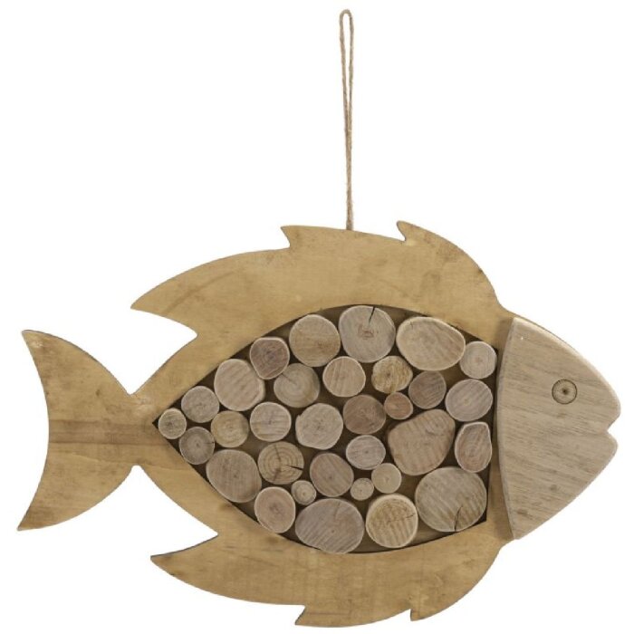 Mauro Ferretti decoración colgante pez Nature 42,5x2x28,5 cm natural