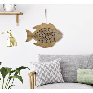 Mauro Ferretti decoración colgante pez Nature 42,5x2x28,5 cm natural