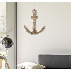 Mauro Ferretti Decoración colgante Ancla Nature 39x7x46 cm natural
