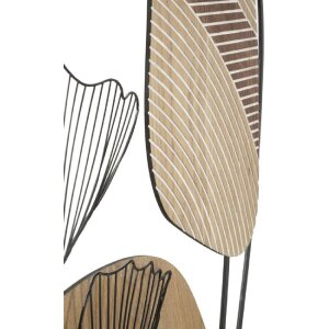 Mauro Ferretti panel mural Tali 70x3x100 cm negro marrón