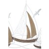Mauro Ferretti panel mural Adriatic 89,5x3,8x57,8 cm blanco marrón
