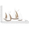 Mauro Ferretti panel mural Adriatic 89,5x3,8x57,8 cm blanco marrón