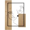 Mauro Ferretti panel mural caras 63x2x90 cm negro marrón
